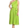 Women's One Shoulder Pleated Skirt Dress Event Occasion Party Guest of