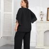 Mother of Bride Pant Suits Plus Size Half Sleeve 2 Piece Chiffon Pantsuit Formal Wedding Guest Outfit