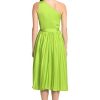 Women's One Shoulder Pleated Skirt Dress Event Occasion Party Guest of