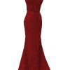 Mermaid Tight Lace Designer Prom Bridesmaid Dresses Evening Formal Gowns Applique 2025