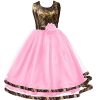 Princess Flower Girl Dress Camo and Tulle Banquet Birthday Party Gowns