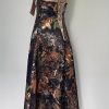 Halter Camo Bridesmaid Dresses Wedding Guest Floor Length