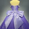 Lace Quinceanera Dresses Ball Gown Puffy Sparkly Tulle 3D Floral Sweet 16 Dresses Off Shoulder Party Gowns Y130