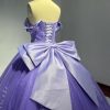 Lace Quinceanera Dresses Ball Gown Puffy Sparkly Tulle 3D Floral Sweet 16 Dresses Off Shoulder Party Gowns Y130