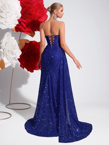 Cocktail Evening Gowns Formal Dresses for Women Sequin Tulle Wedding Guest Party Sexy Off Shoulder Floor Length Prom Dress