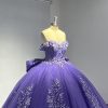 Lace Quinceanera Dresses Ball Gown Puffy Sparkly Tulle 3D Floral Sweet 16 Dresses Off Shoulder Party Gowns Y130
