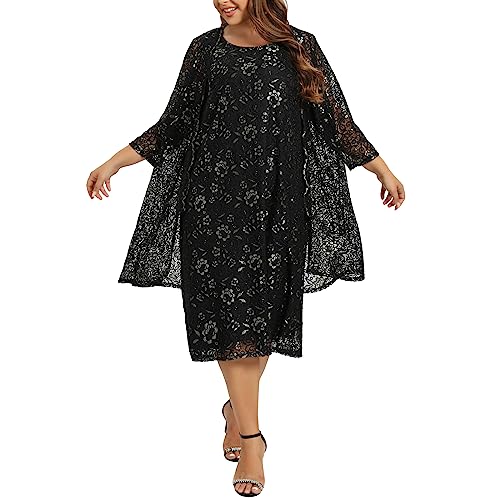 Women's Plus Size 2 Piece Mother of The Bride Dress Formal Evening Jacket Set Mother Gifts Special Occasion Party Dresses
