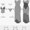 Corset Dress Built in Shapewear Bodycon Cocktail Dresses for Women Wedding Guest Deep V Neck Mesh Ruched Maxi Dress