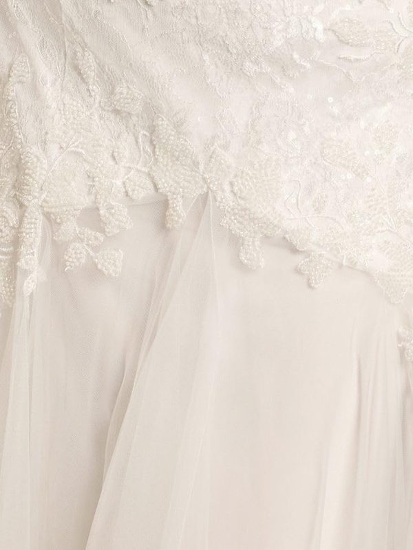 Strapless Beaded Lace Mermaid Wedding Dress