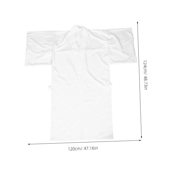 Japanese Kimono Robe White Traditional Long Dressing Gown for Women Adaptable Inner for Yukata Elegant Craftsmanship Vintage