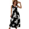 Samoyed Dog Womens Casual Sleeveless Dress Maxi Long Beach Dress Sundress