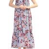 Women Summer Casual Loose Sleeveless Spaghetti Strap Beach Maxi Long Dress with Pockets