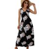 Cute Ghost Ice Coffee Halloween Womens Casual Sleeveless Dress Maxi Long Beach Dress Sundress