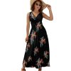 Pin Up Girl Bomber Womens Casual Sleeveless Dress Maxi Long Beach Dress Sundress