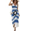 Vintage Israel Flag Womens Casual Sleeveless Dress Maxi Long Beach Dress Sundress