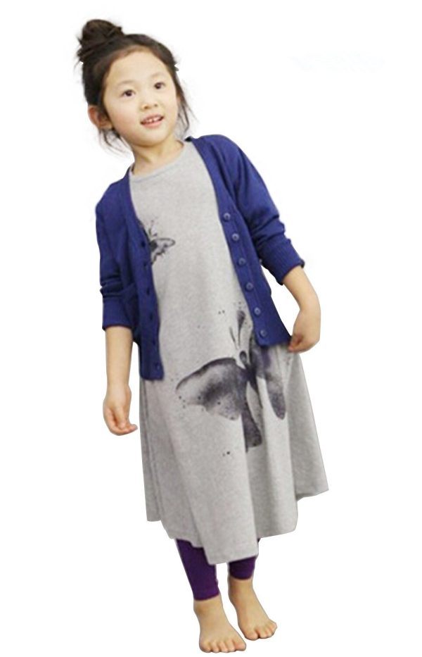 Girls Casual Swing Twirly Cotton Printed Maxi Dresses