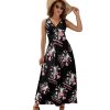 Loves Cows Cute Cow Print Womens Casual Sleeveless Dress Maxi Long Beach Dress Sundress