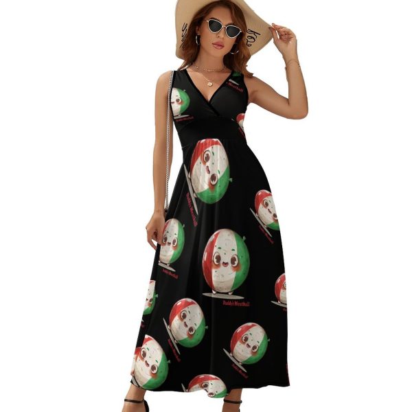 Daddy's Little Meatball Womens Casual Sleeveless Dress Maxi Long Beach Dress Sundress