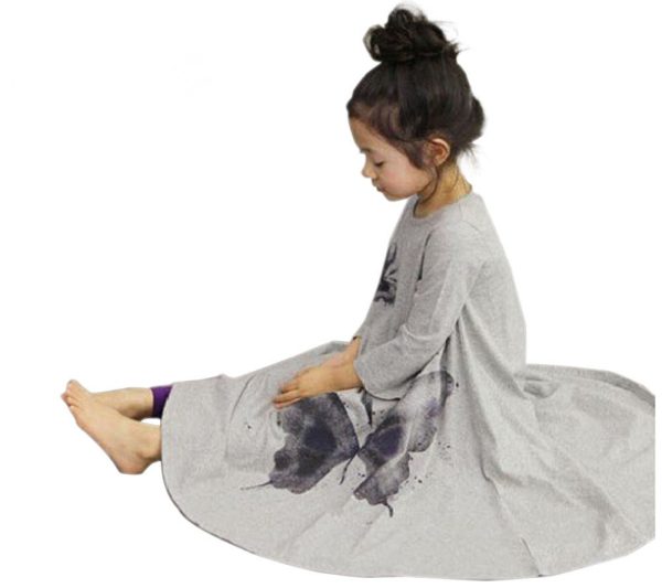 Girls Casual Swing Twirly Cotton Printed Maxi Dresses