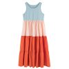 Kids Girls 100% Cotton 1 or 2 Packs Sleeveless Long Maxi Tiered Dress (Age 3-12 Years)