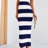 Casual Spring Dresses for Women 2025 Sleeveless Spaghetti Strap Striped Maxi Dress Party Beach Long Dress