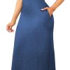 Maxi Dresses for Women Sexy Casual Spaghetti Strap Long Summer Sundress with Pockets
