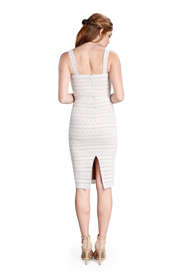 Women's Nicole Sweetheart Neck Bodycon Midi Dress