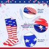 American Flag Dress Set for Women Include Patriotic Flag Dress American Flag Socks Bandana for 4th of July