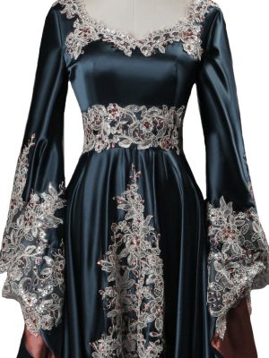 Vintage Long Sleeves Formal Evening Gowns A Line Women Gothic Dresses