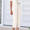 Casual Women Spring Dresses 2025 Knit Bodycon Sweater Summer Dress Decorative Button V Neck Long Dress