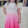 Girls Maxi Dress Long/Short Sleeve Casual Holiday Dress with Pockets for 5-13 Years