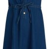 Girls' Belted Denim Dress – Durable Collar Button Up Jean Dress for Girls (Sizes: 7-16)