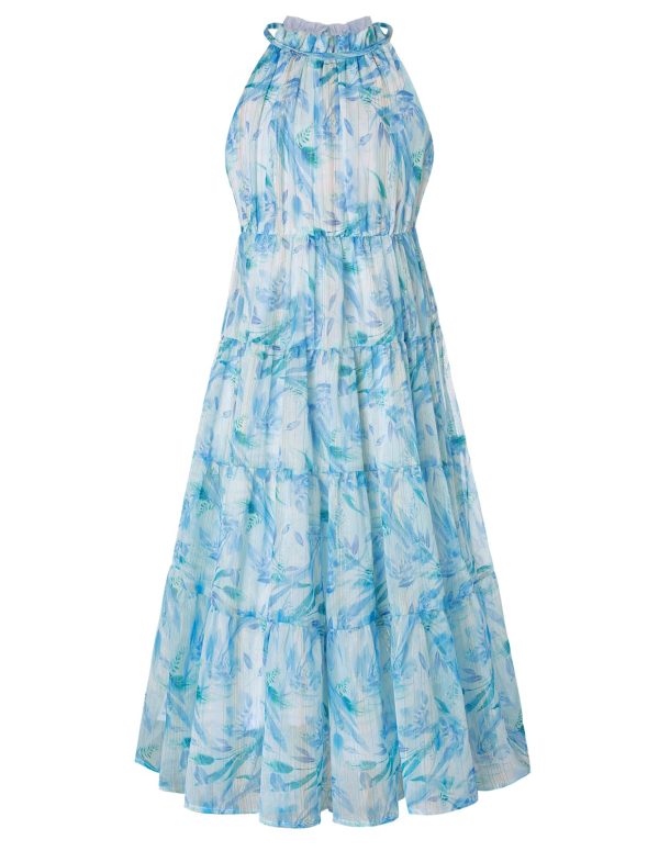 Girls Summer Floral Dress Sleeveless Maxi Flowy Hawiian Beach Party Dress 5-14 Years