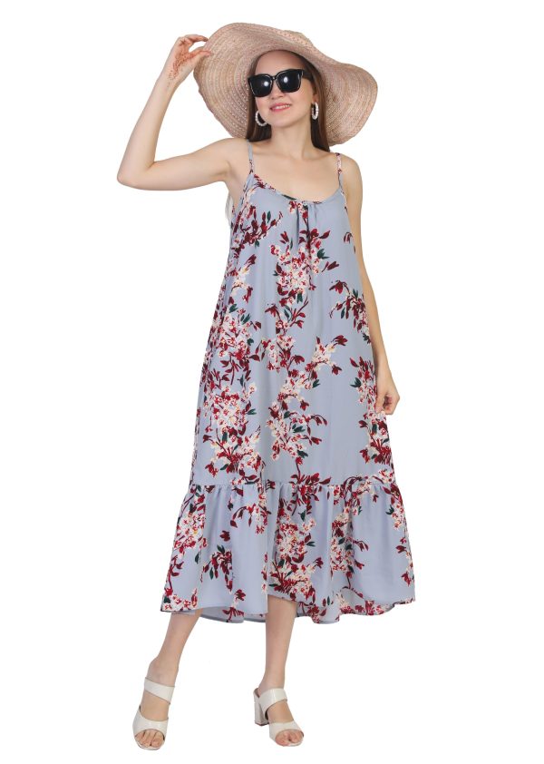 Women Summer Casual Loose Sleeveless Spaghetti Strap Beach Maxi Long Dress with Pockets