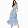 Women's 2025 Summer Boho Floral Print Tiered Casual Flowy Long Maxi Dress