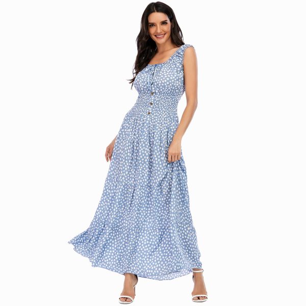 Women's 2025 Summer Boho Floral Print Tiered Casual Flowy Long Maxi Dress