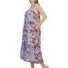 Women Summer Casual Loose Sleeveless Spaghetti Strap Beach Maxi Long Dress with Pockets