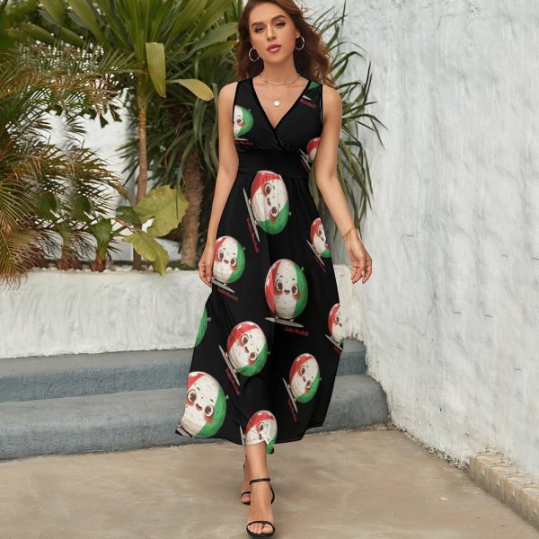 Daddy's Little Meatball Womens Casual Sleeveless Dress Maxi Long Beach Dress Sundress