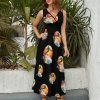 Water Skiing Water Sport Womens Casual Sleeveless Dress Maxi Long Beach Dress Sundress
