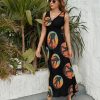 Bigfoot Vintage Sasquatch Womens Casual Sleeveless Dress Maxi Long Beach Dress Sundress
