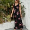 Paris France Eiffel Tower Souvenir Womens Casual Sleeveless Dress Maxi Long Beach Dress Sundress