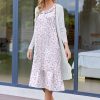 Women's Nightgowns Long Sleeveless Night gown with Pockets Soft Ladies Nightdress