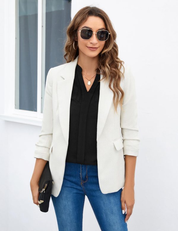 Women's Dressy Casual Blouses Business Long Sleeve Shirts V Neck Work Tops Fall Fashion 2025