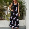 LGBT Llama Transgender Flag Pride Womens Casual Sleeveless Dress Maxi Long Beach Dress Sundress