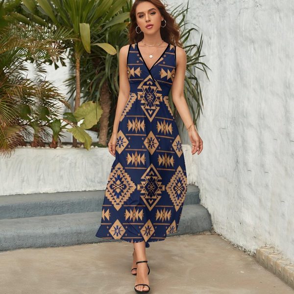 Graphics Womens Casual Sleeveless Dress Maxi Long Beach Dress Sundress