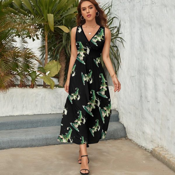 Magic Rabbit Womens Casual Sleeveless Dress Maxi Long Beach Dress Sundress