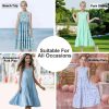Kids Girls 100% Cotton 1 or 2 Packs Sleeveless Long Maxi Tiered Dress (Age 3-12 Years)