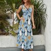 Cute Penguins Womens Casual Sleeveless Dress Maxi Long Beach Dress Sundress