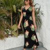 Cat Teacup Womens Casual Sleeveless Dress Maxi Long Beach Dress Sundress