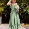 Girls Summer Dress Boho Beach Casual Smocked Maxi Dresses 6-13 Years